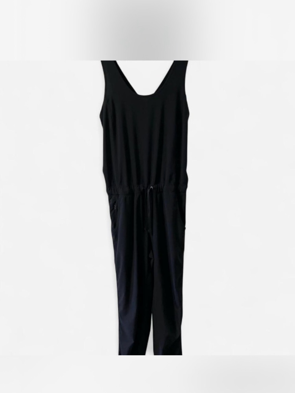 Patagonia Black Sleeveless Drawstring Jumpsuit Travel Women's Size M